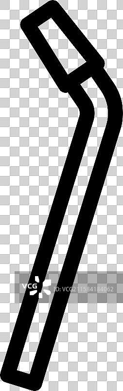 钛合金超轻吸管线条图标图片素材