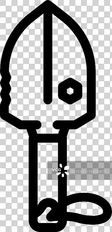 钛合金超轻型抹子线条图标图片素材