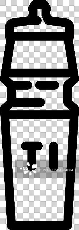 钛制水瓶线条图标图片素材