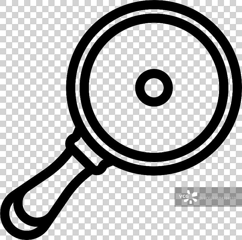 钛合金超轻煎锅线条图标图片素材