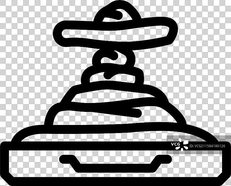 冥想慢生活线条图标图片素材
