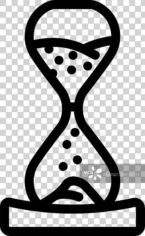 沙漏慢生活线条图标图片素材