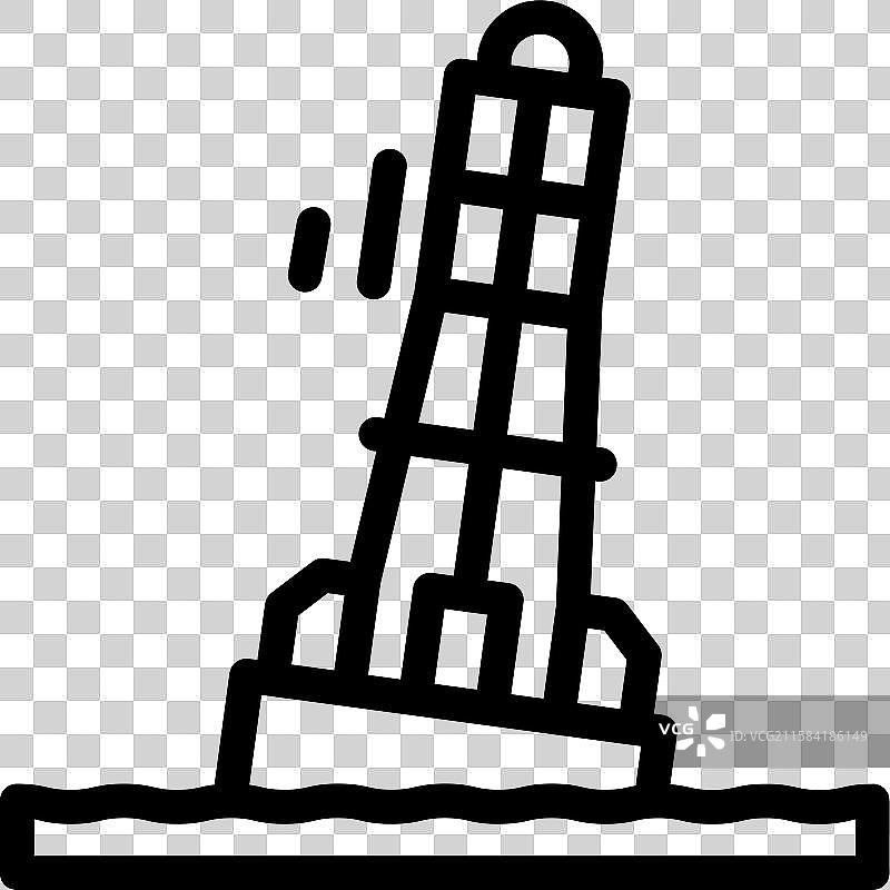 浮标帆船运动线条图标图片素材