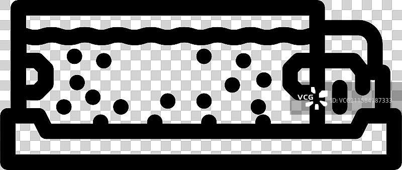 热水浴缸水疗恢复健康线条图标图片素材