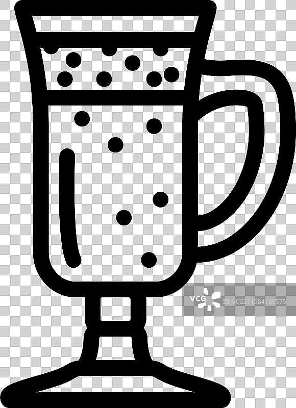 燕麦奶拿铁餐饮线条图标图片素材