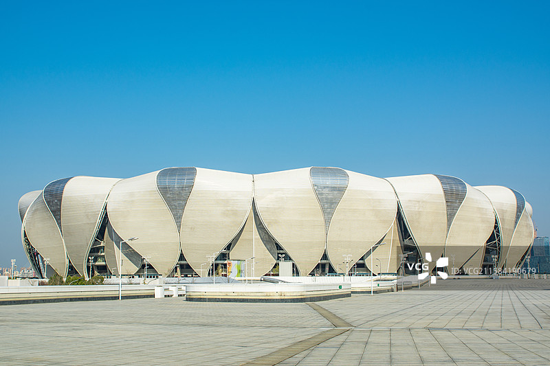 杭州 奥体中心 体育馆 大莲花 地标 城市 滨江区 现代 建筑 杭州建筑 都市风光 杭州奥体博览城图片素材