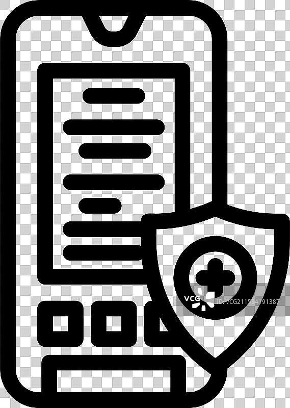 健康保险应用程序 医疗创新线图片素材