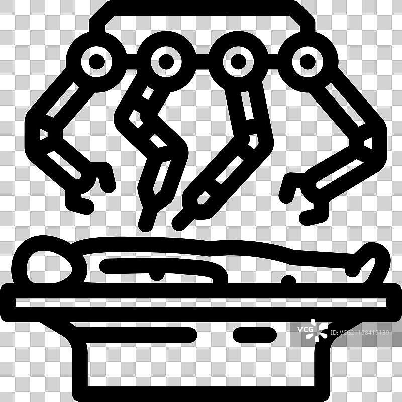 机器人手术系统医疗创新线图片素材