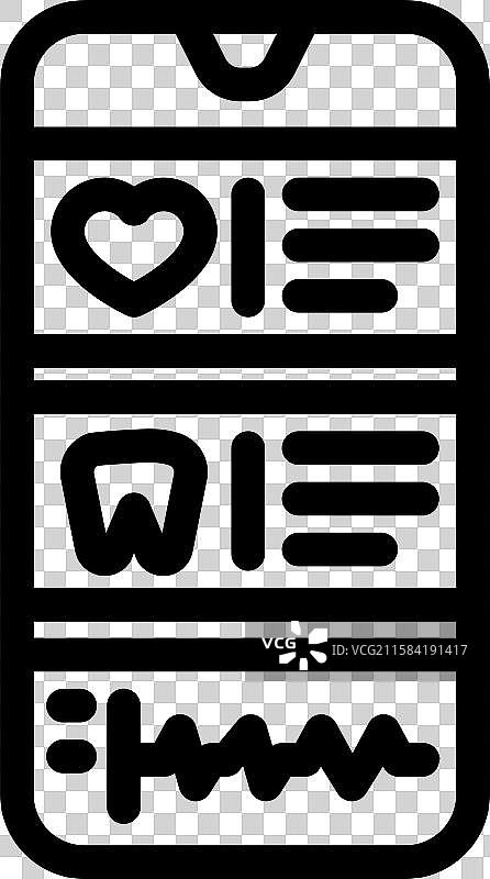 移动健康应用程序 医疗创新 线条图标图片素材