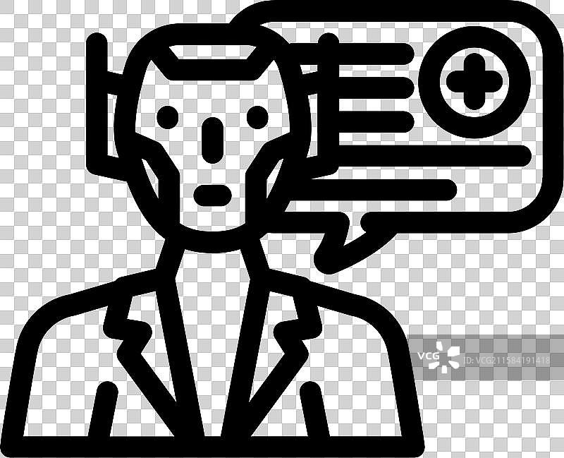 人工智能医生助手医疗创新线图片素材