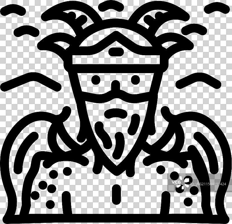 塔尔塔罗斯希腊神祇古代线条图标图片素材