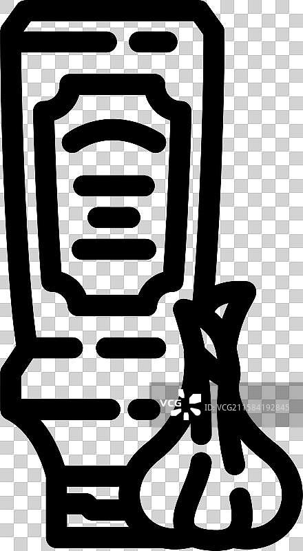 大蒜酱调味品线条图标图片素材