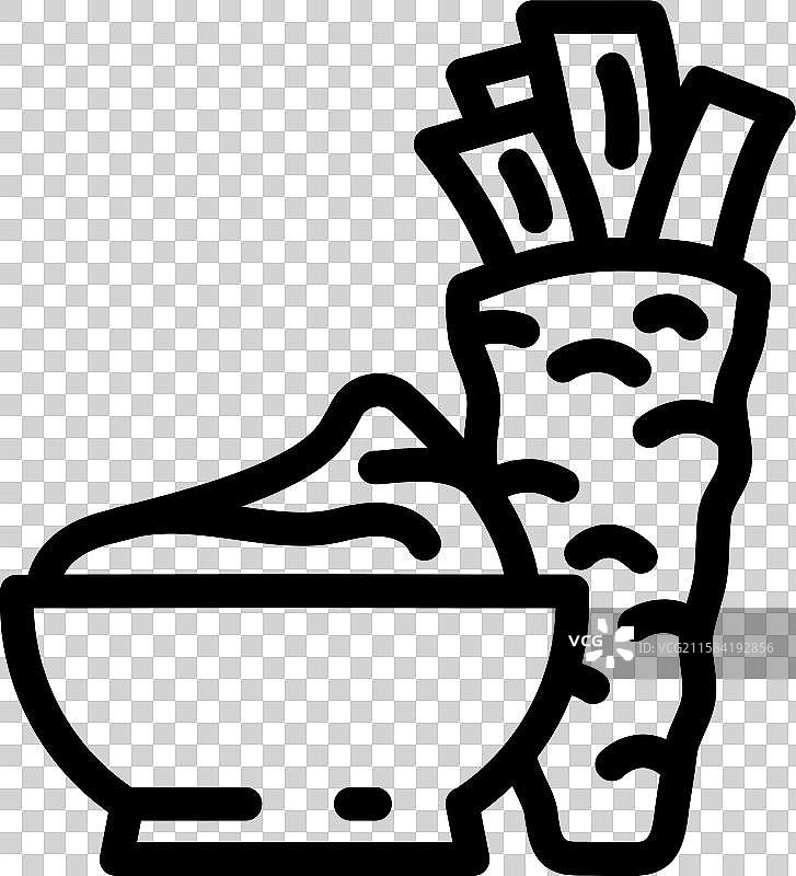 芥末调味品线条图标图片素材