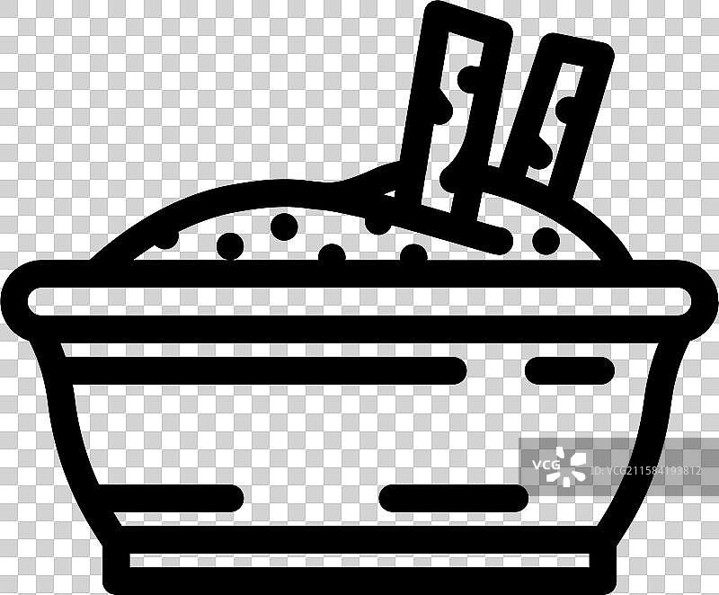 蒜泥蛋黄酱调味品线条图标图片素材