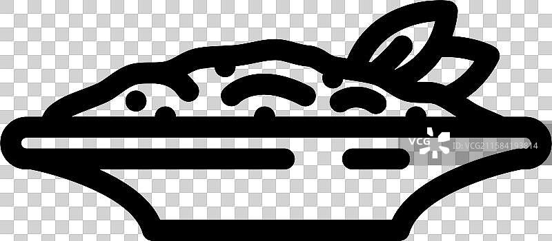 香蒜酱调味品线条图标图片素材