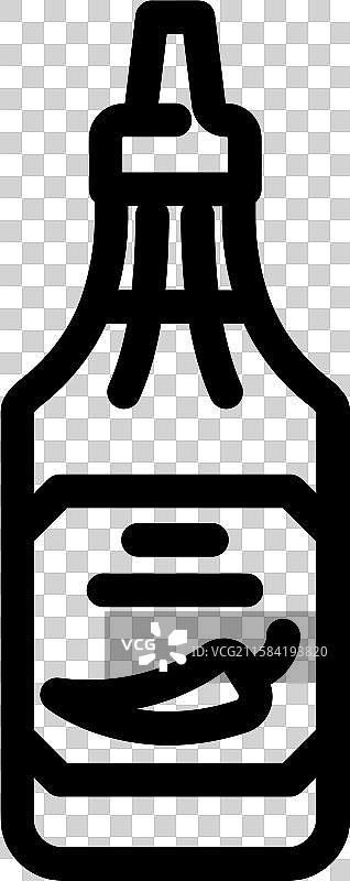 辣椒酱调味品线条图标图片素材