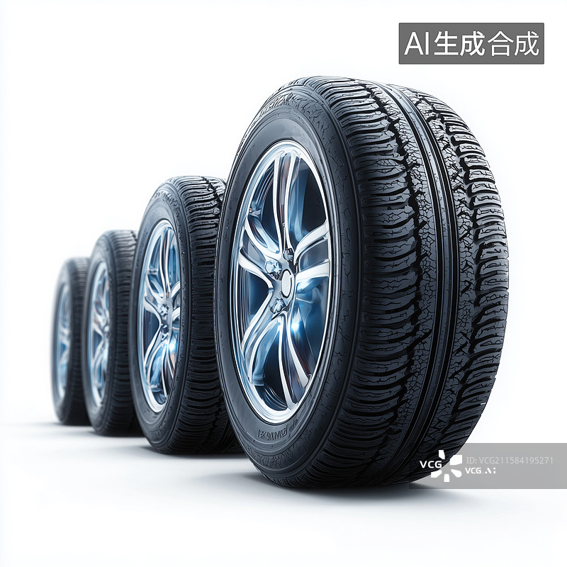 【AI数字艺术】汽车轮胎元素图片素材