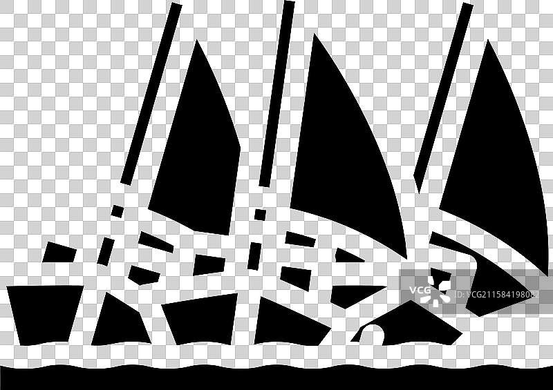 帆船比赛运动图标图片素材