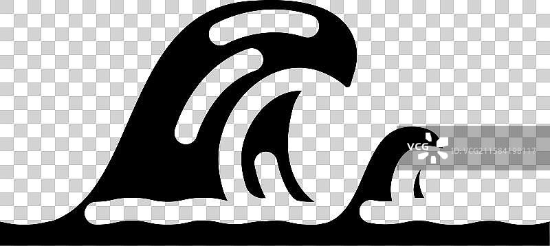 海浪、海洋、帆船运动图标图片素材