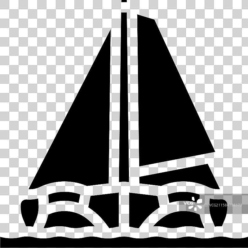 三体帆船运动图标图片素材