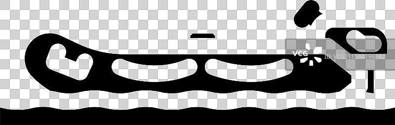 小艇帆船运动图标图片素材