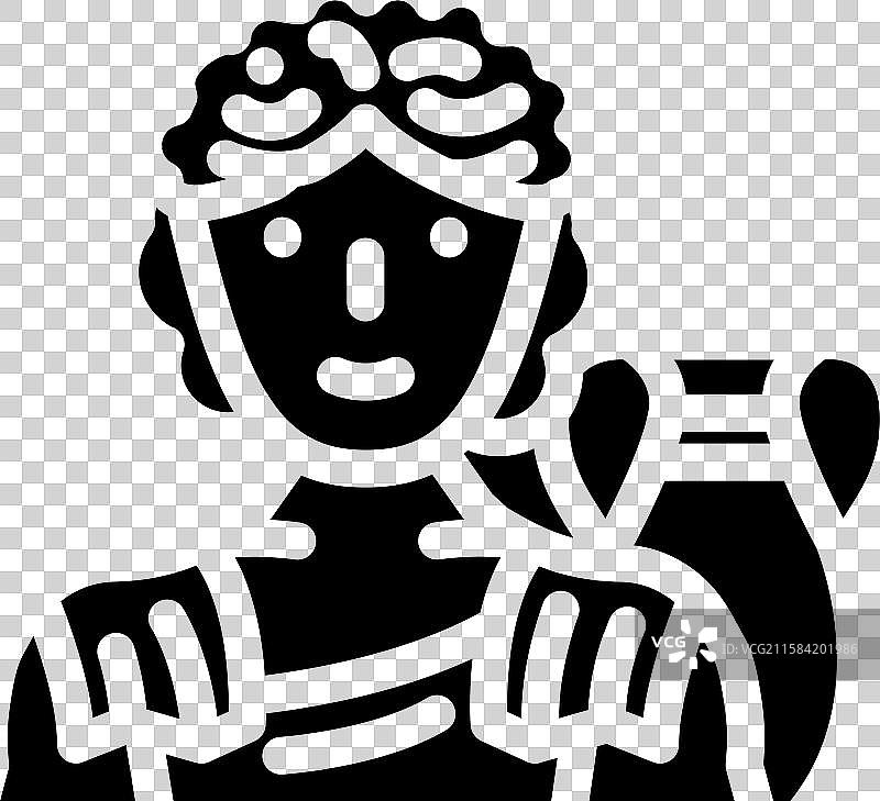 古希腊神祇狄俄尼索斯的古代象形符号图片素材