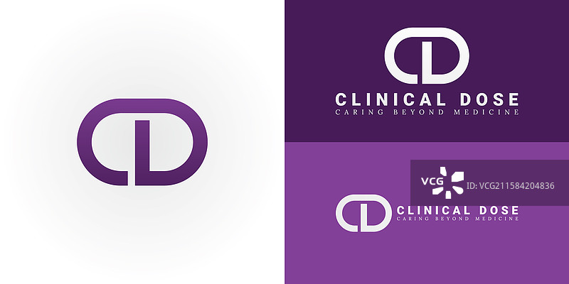 标志展示了一个独特的字母CD。图片素材