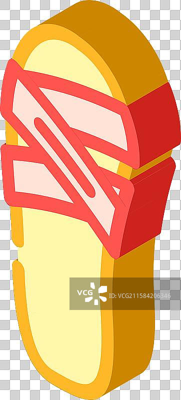 凉鞋慢生活等距图标图片素材