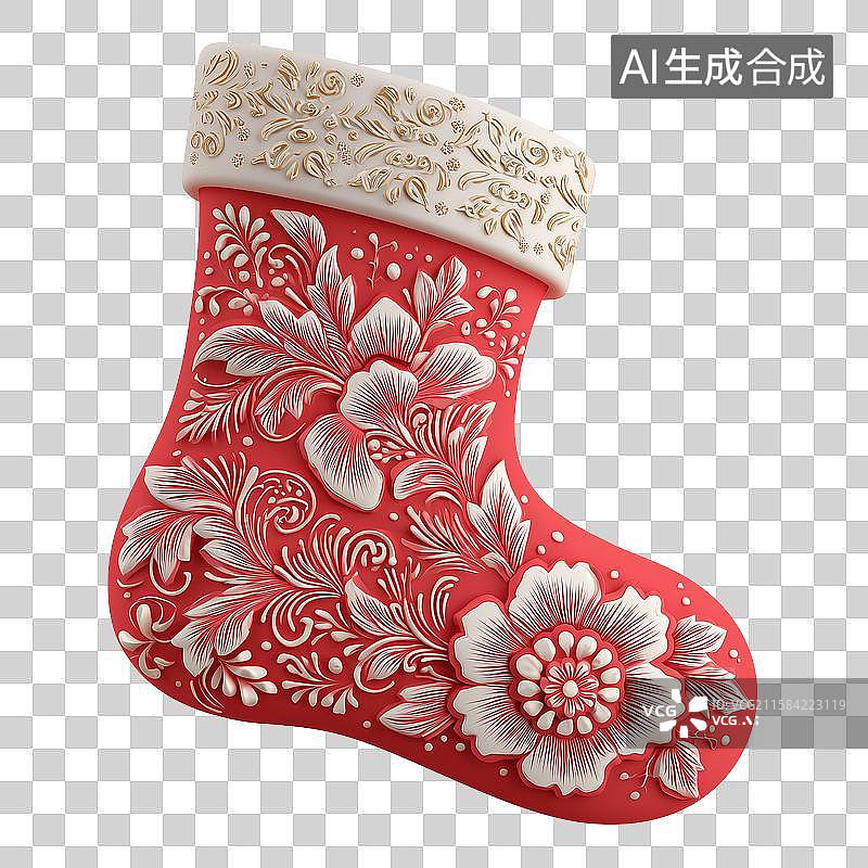【AI数字艺术】可爱的圣诞袜子图片素材
