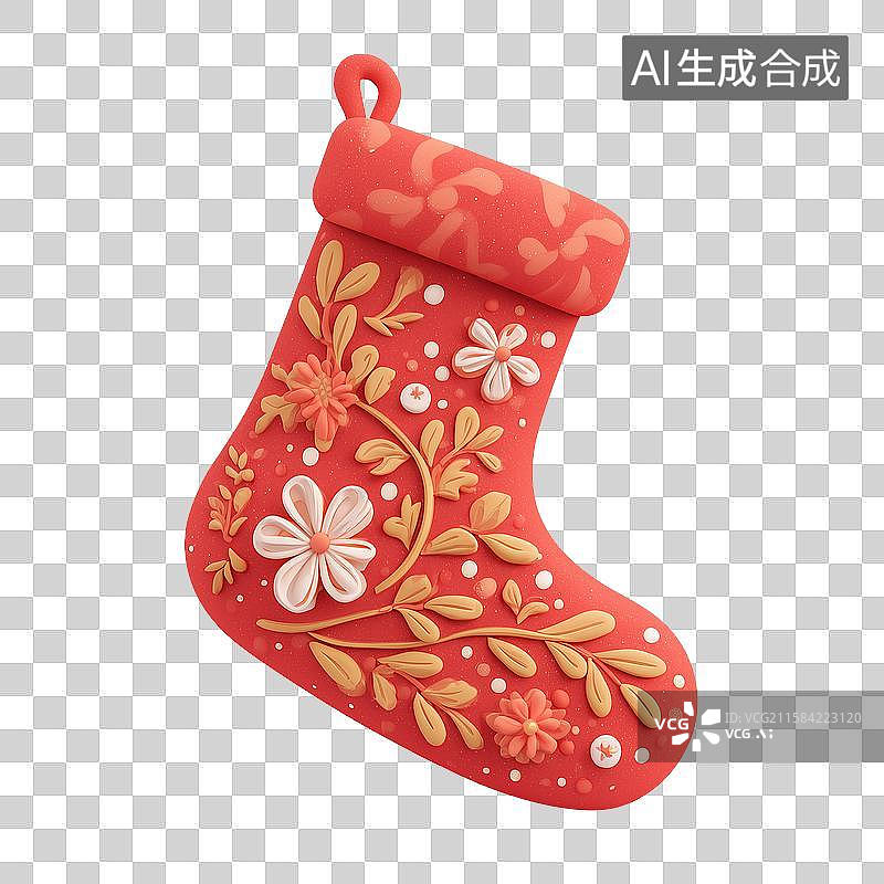 【AI数字艺术】可爱的圣诞袜子图片素材