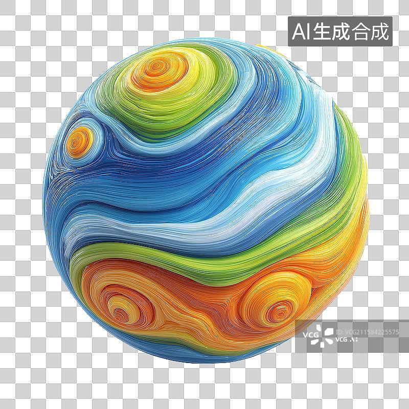 【AI数字艺术】三维设计的行星图片素材