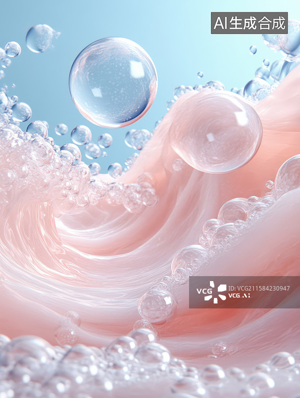 【AI数字艺术】医美生物科技美容护肤补水概念图片素材