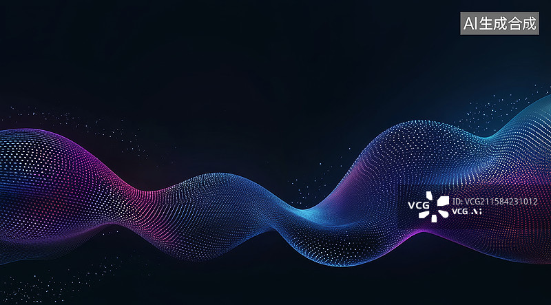 【AI数字艺术】渐变色波浪线条艺术背景图片素材