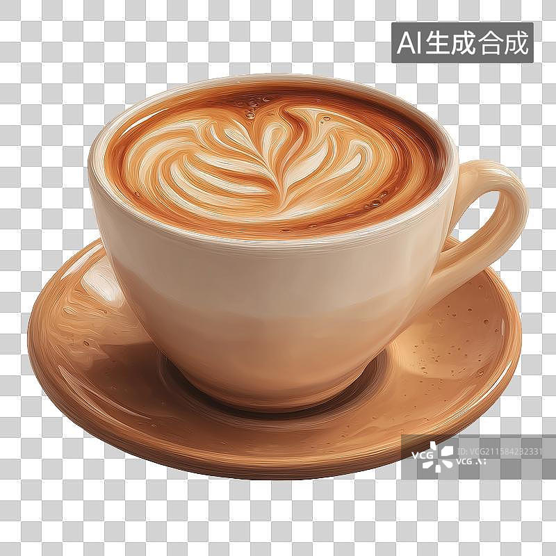 【AI数字艺术】拉花咖啡图片素材