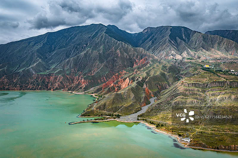 青海省黄河上游风景地貌图片素材