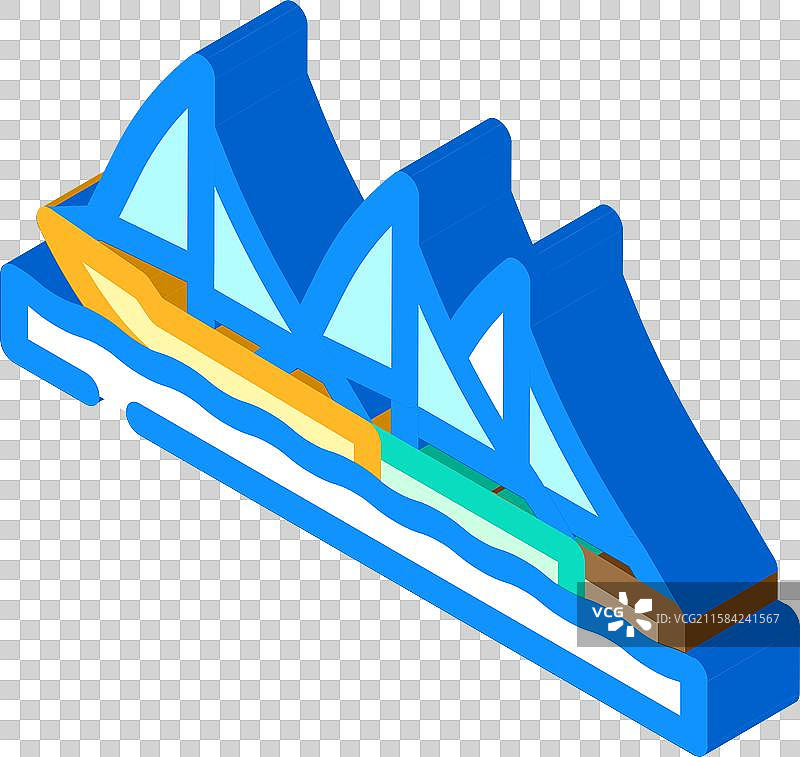 赛艇运动的等距图标图片素材