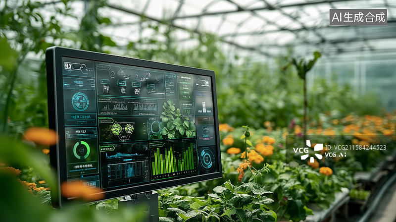 【AI数字艺术】温室里的植物图片素材
