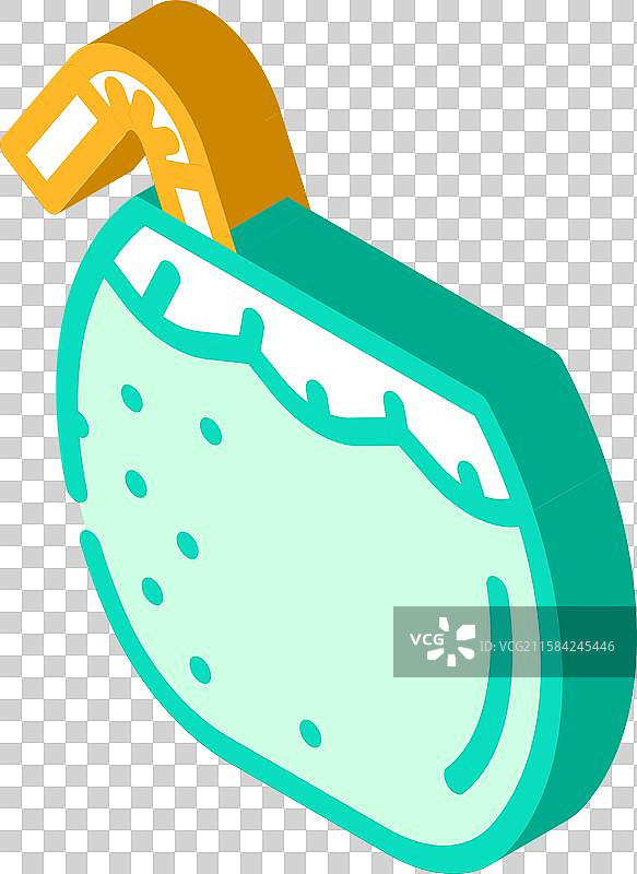 椰子水餐饮等距图标图片素材