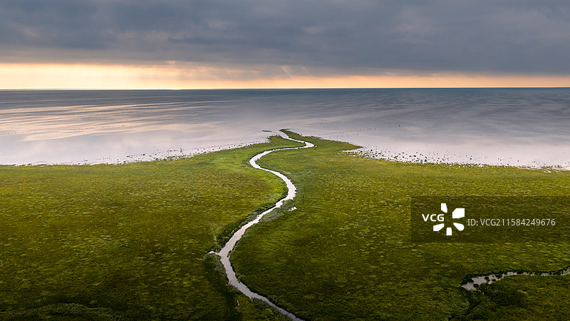 青海湖湿地风光图片素材