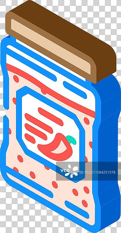 辣椒油调味品等距图标图片素材