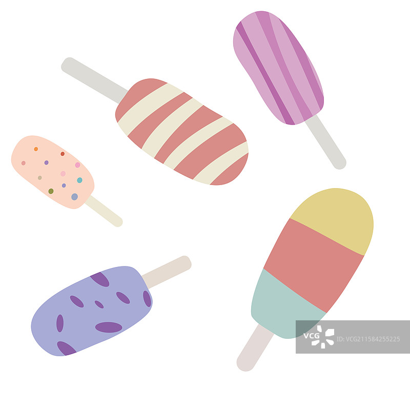 五彩缤纷的冰淇淋棒图片素材