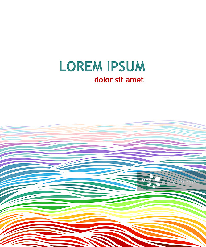 手绘的彩色海洋背景，不是人工智能生成的图片素材