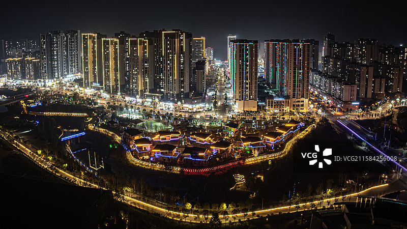 福泉夜景图片素材