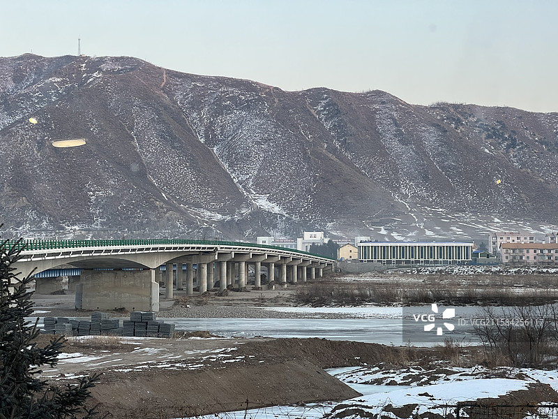 吉林延边州图们口岸 远眺朝鲜图片素材