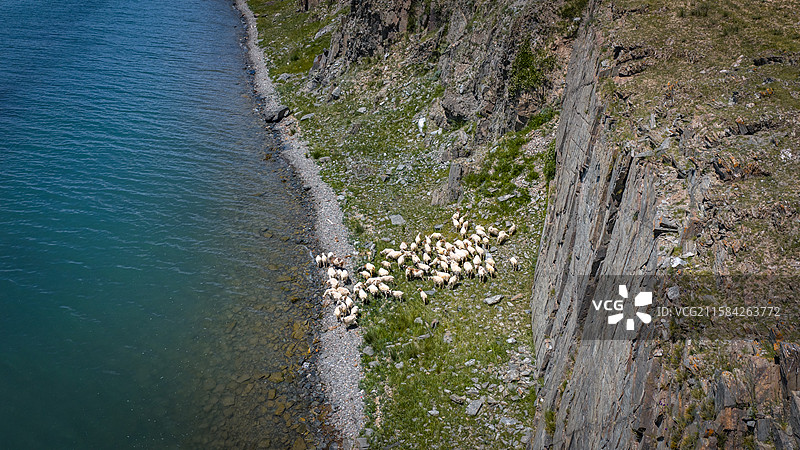 青海湖断崖图片素材