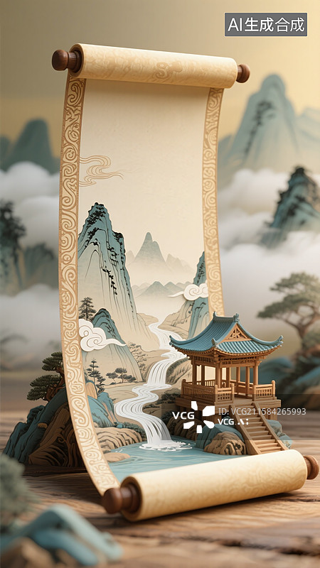 【AI数字艺术】国潮风二十四节气图片素材