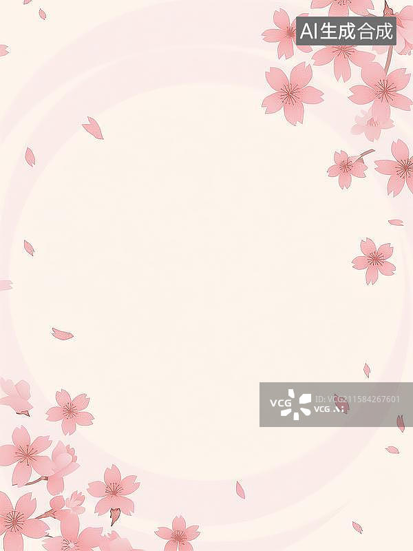 【AI数字艺术】漫天花雨和纸烫金海报图片素材