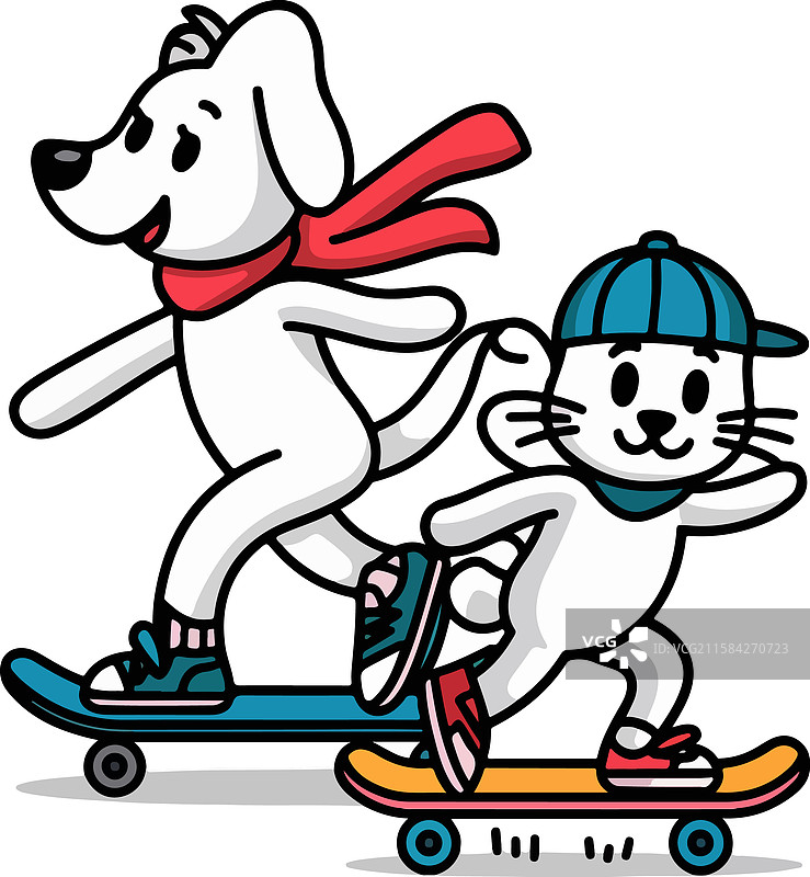 动物贴纸套装 滑板贴纸图片素材