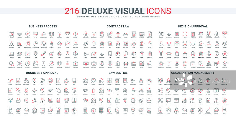 法律法庭与公正天平的商业流程图片素材