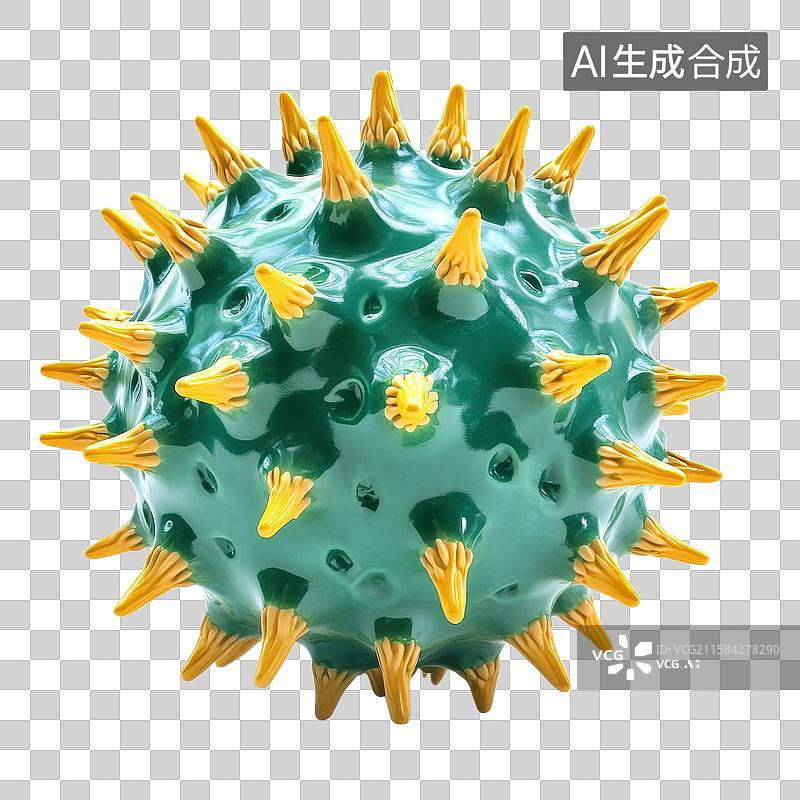 【AI数字艺术】3D卡通抗击疫情医疗主题病毒元素图片素材